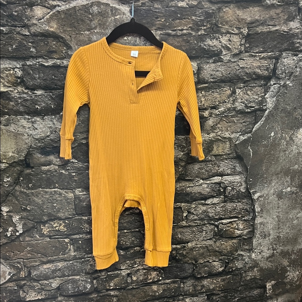Amazon Mustard Kids One Piece Footie